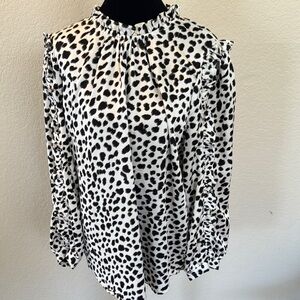 J. Crew Dalmatian Print Blouse